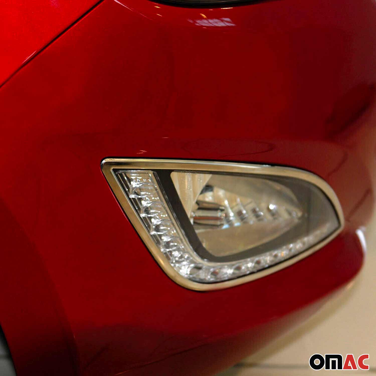 Nebelscheinwerfer Rahmen Umrandung für Hyundai i20 2012-2014 Edelstahl Chrom 2x