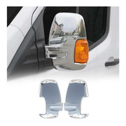 Spiegelkappen Spiegelabdeckung für Ford Transit 2015-2026 Chrom ABS Silber 2tlg