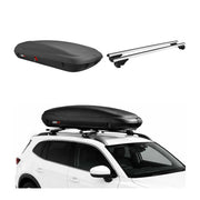 Carbonlook Dachbox 400L + Alu Dachträger Seat Ateca 2016-2026 Silber