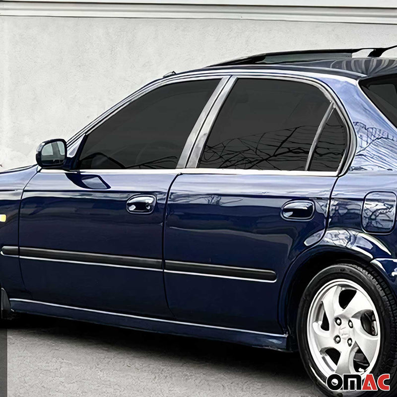 Fensterleisten Zierleisten für Honda Civic 6 Stufenheck 1998-2002 Edelstahl 4tlg