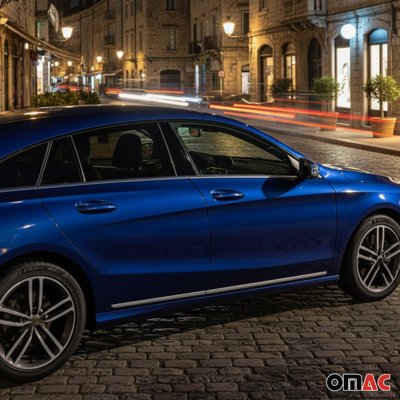 Seitentürleiste Türschutzleiste für Mercedes CLA Klasse X117 2013-2019 Chrom 2x