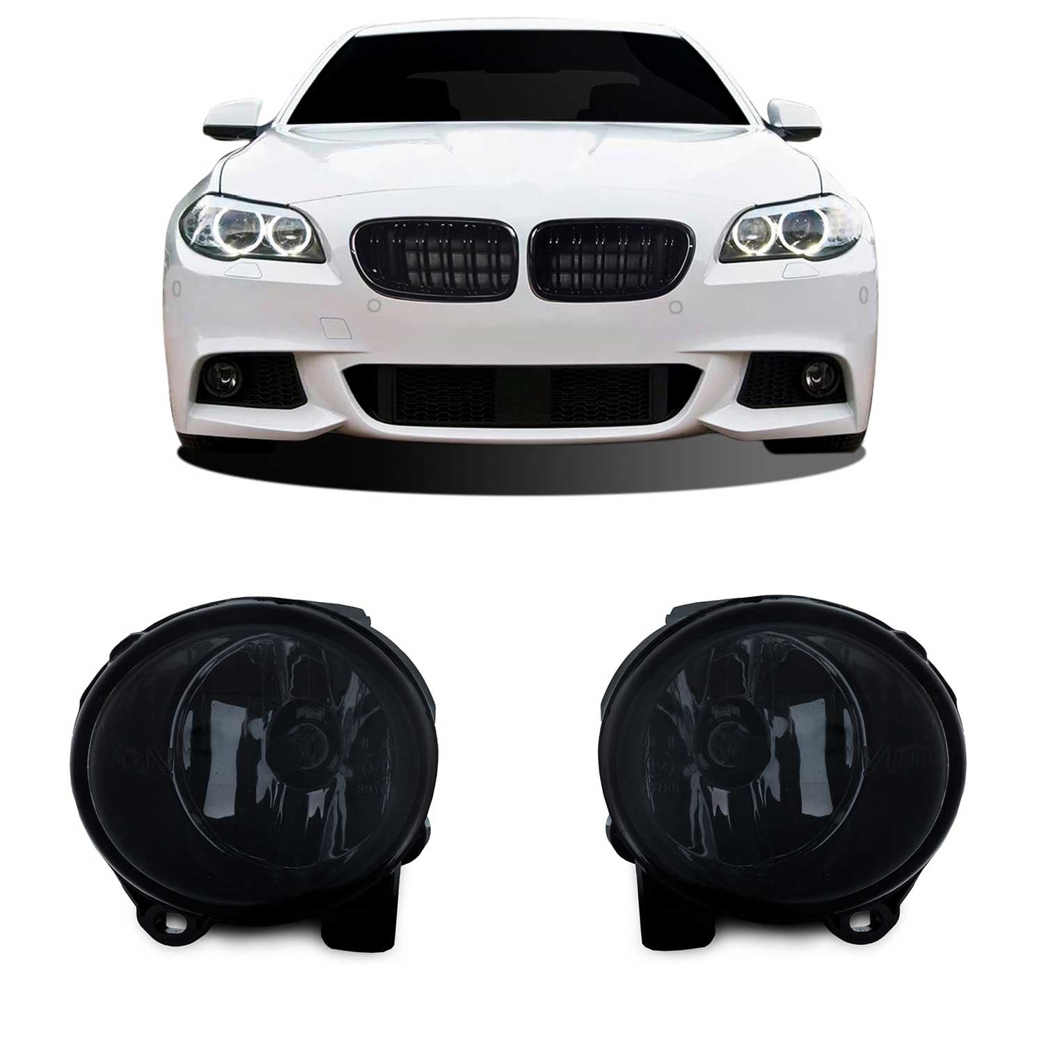 JOM Nebelscheinwerfer für BMW 5er F10 F11 F22 F23 E92 E93 F07 ab 2005 dunkel