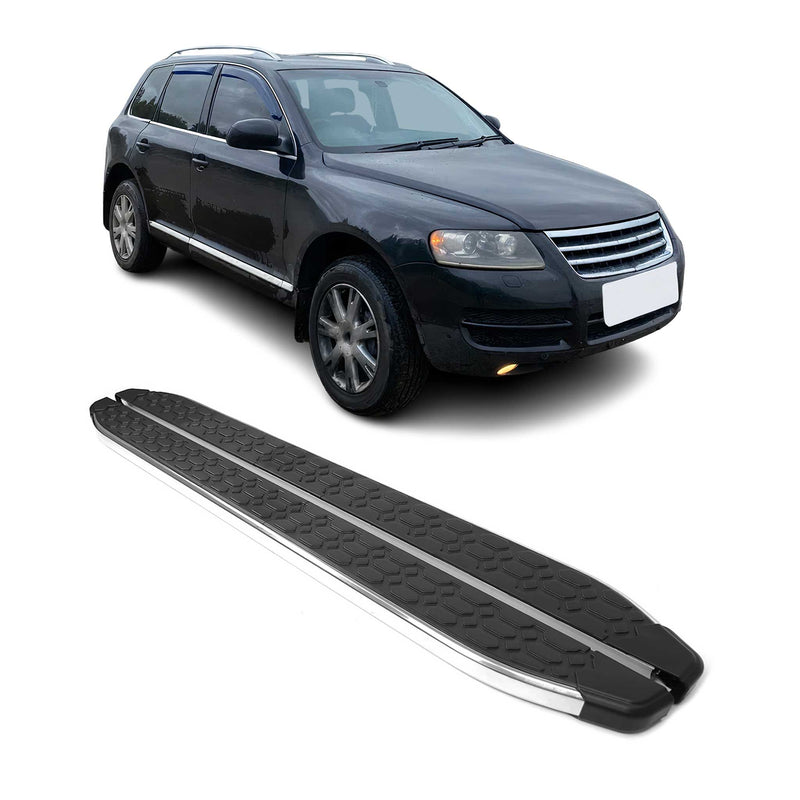 Trittbretter Seitenschweller für VW Touareg 2003-2017 Edelstahl Schwarz Silber