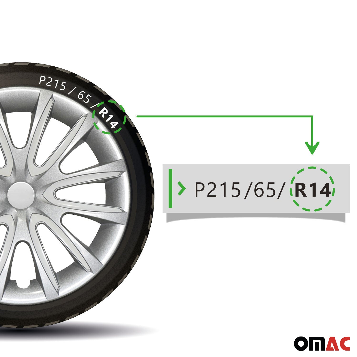 4x Radblenden Radkappen Radzierblenden für 14" Zoll Stahlfelgen Grau weiß