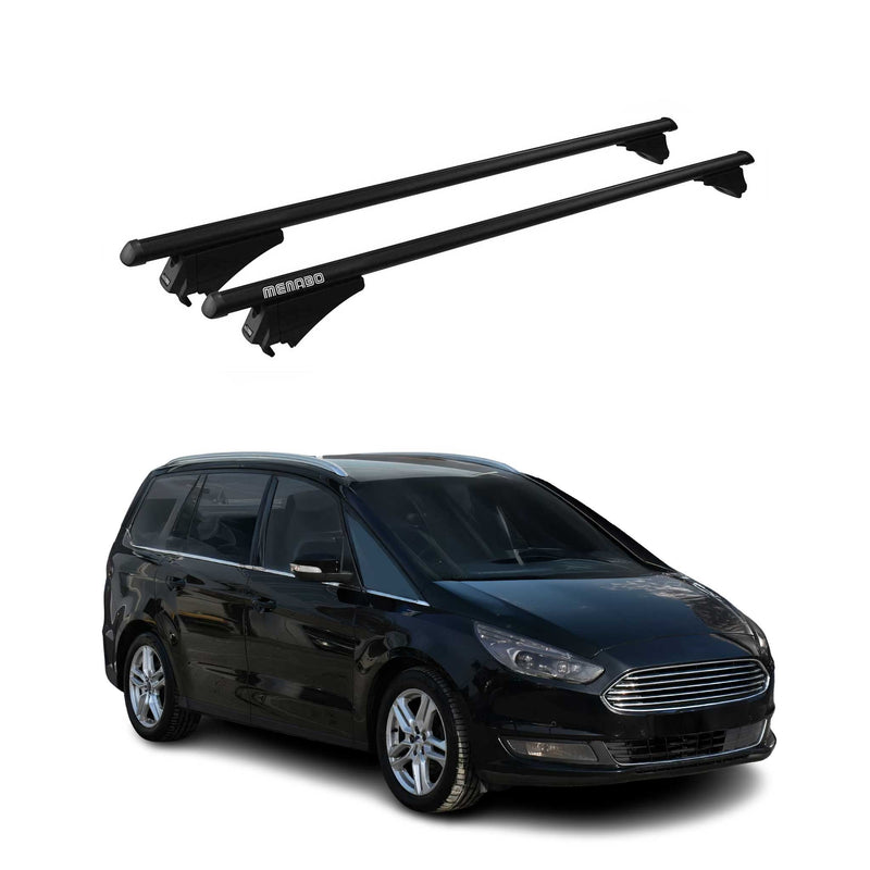 Menabo Dachträger Grundtäger für Ford Galaxy 2015-2023 75kg Alu Schwarz 2 tlg