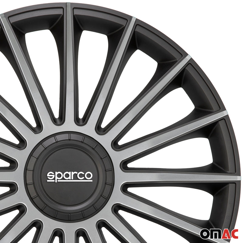 Sparco Radkappen 14 Zoll Treviso Schwarz Silber 4tlg