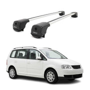 Dachträger Grundträger für VW Touran I 2003-2015 Aluminium 75kg Grau 2tlg