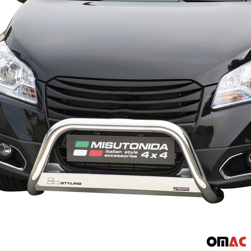 Frontbügel Frontschutzbügel für Suzuki SX4 S-Cross 2017-2018 ø63mm Stahl Silber