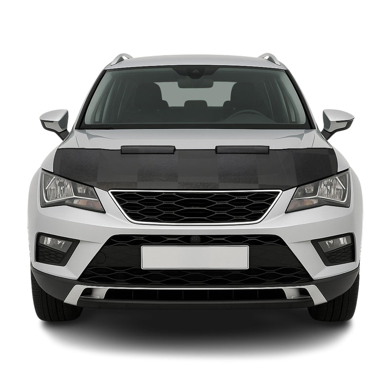 Haubenbra Steinschlagschutz Bonnet Bra für Seat Ateca 2016-2025 Kariert Halb