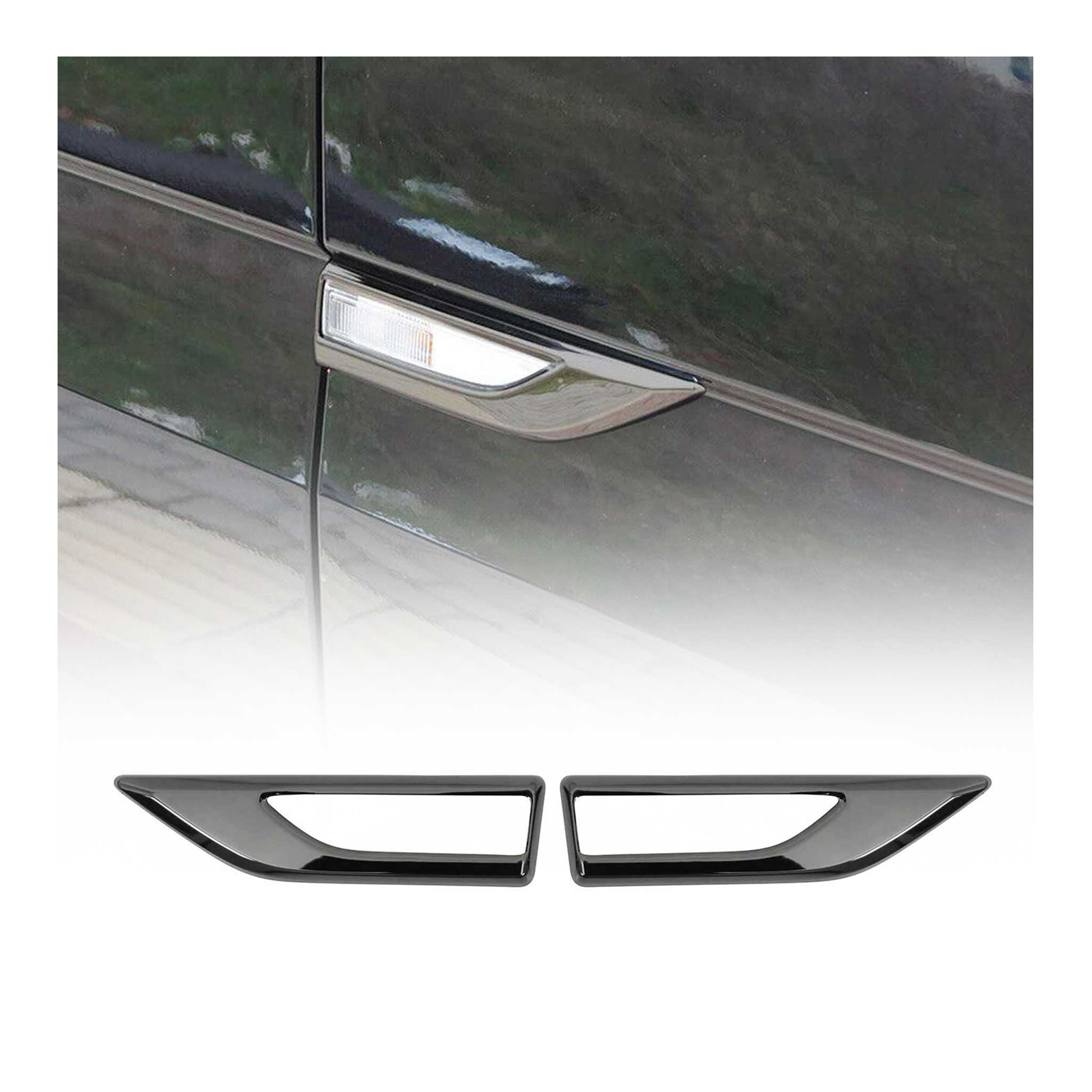 Blinkerrahmen Signalblende Blinker Rahmen für VW Caddy 2015-2020 Chrom Dunkel 2x