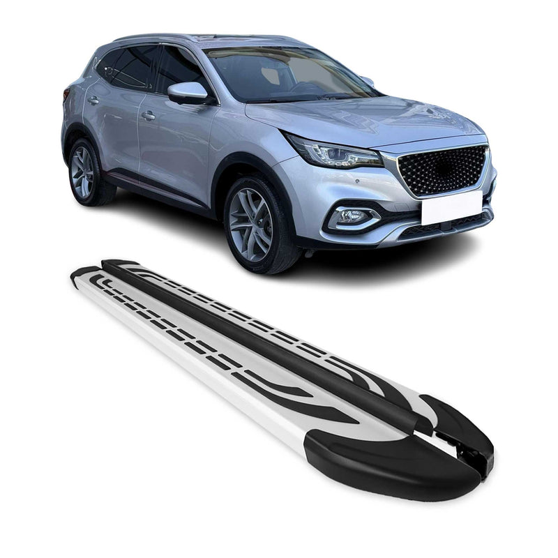 Trittbretter Seitenschweller Seitenbretter für MG EHS 2019-2025 Alu Grau