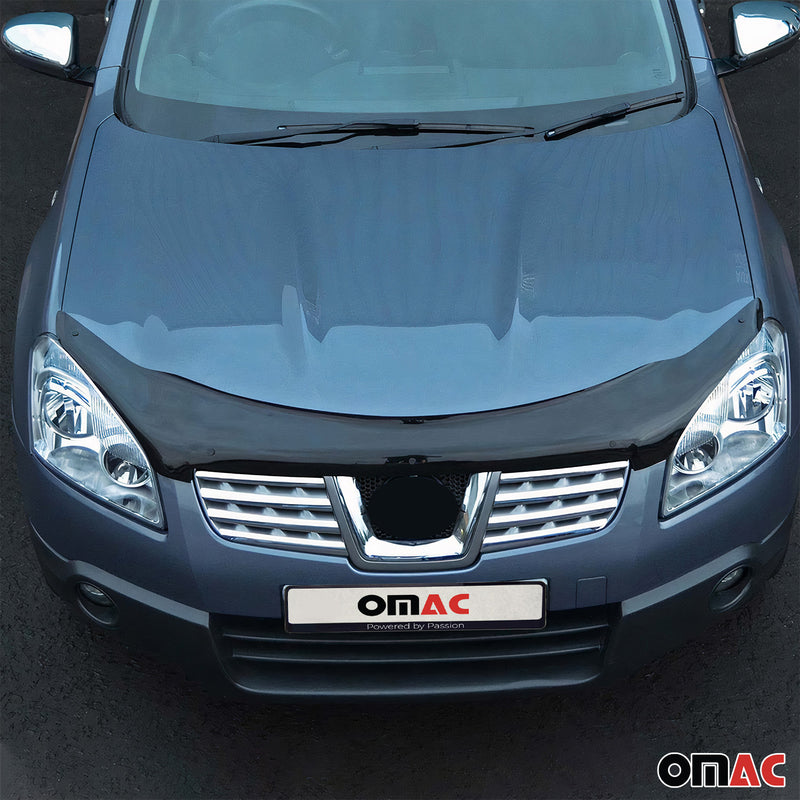 Motorhaube Deflektor Insekten für Nissan Qashqai J10 2006-2010 Pre FL Schwarz