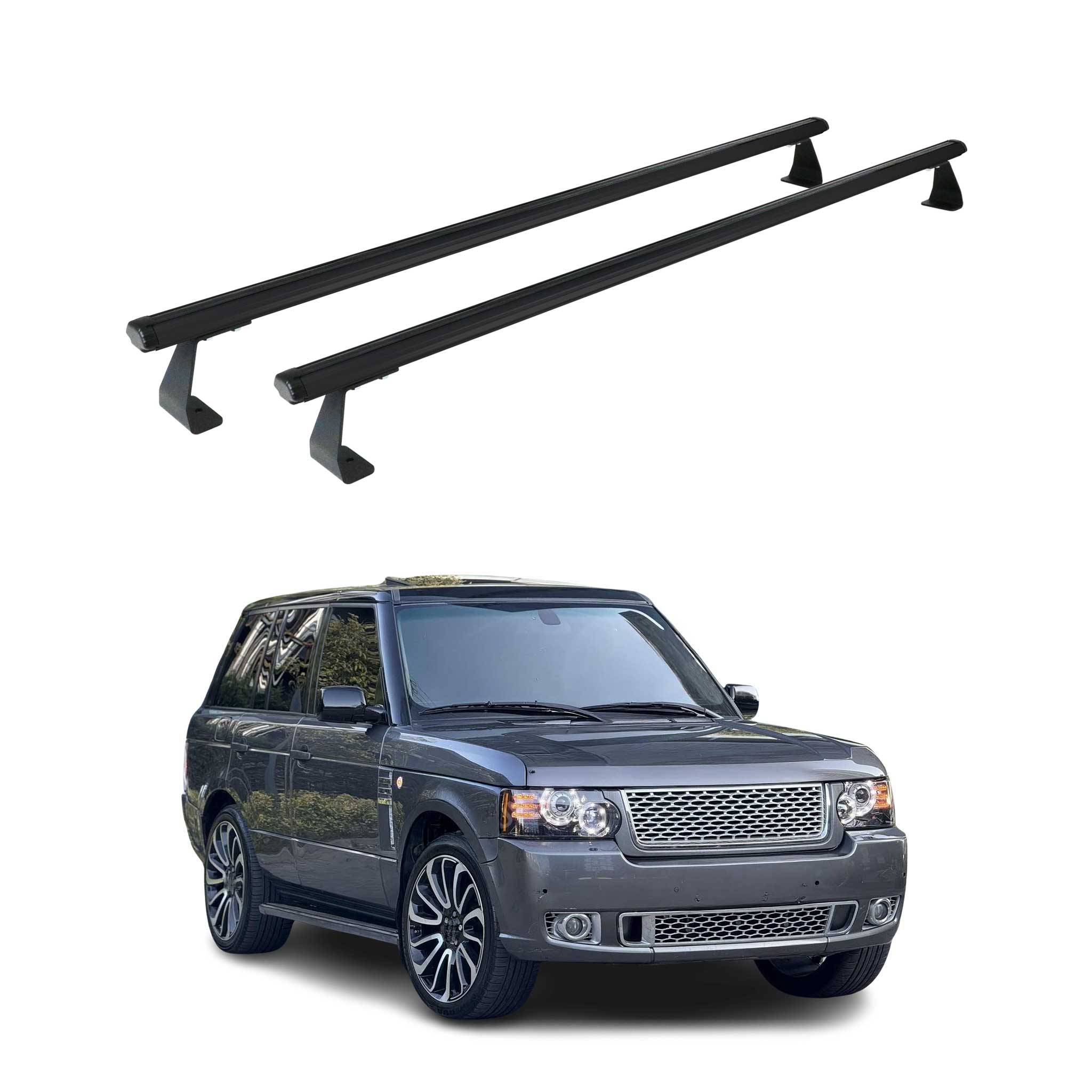 Dachträger Grundtäger für Range Rover Vogue L322 2002-2012 75kg Alu Schwarz 2x
