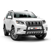 Edelstahl Frontschutzbügel für Toyota Land Cruiser 150 2019-2023 mit ABE Schwarz