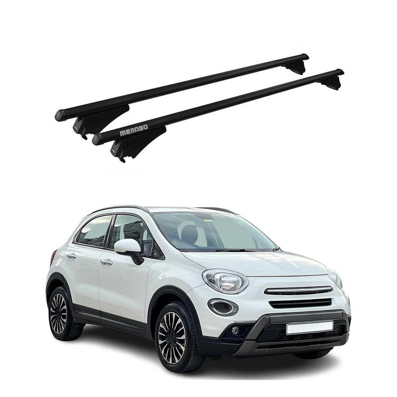 Menabo Dachträger Grundtäger für Fiat 500X 2014-2018 Pre-FL 75kg Alu Schwarz 2x