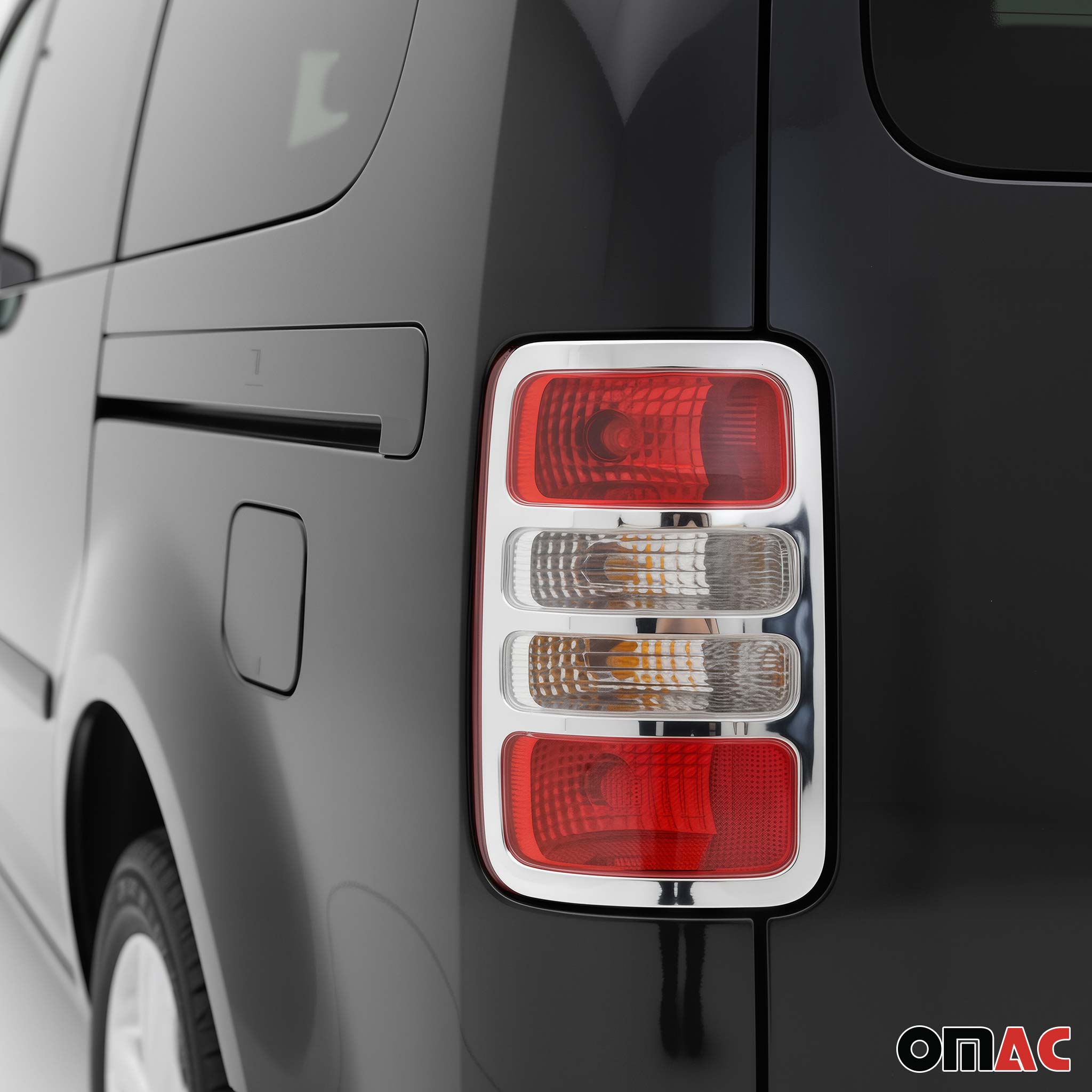 Rücklicht Leisten Heckleuchte für VW Caddy 2003-2014 Edelstahl Chrom 2tlg