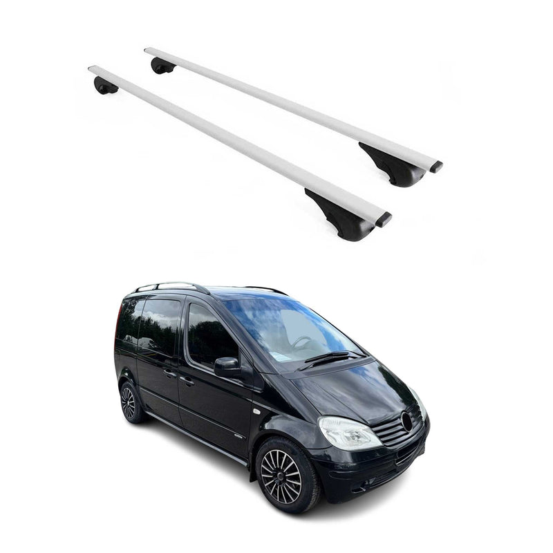 Dachträger Grundtäger für Mercedes Vaneo 2001-2005 75kg Metall Silber 2 tlg