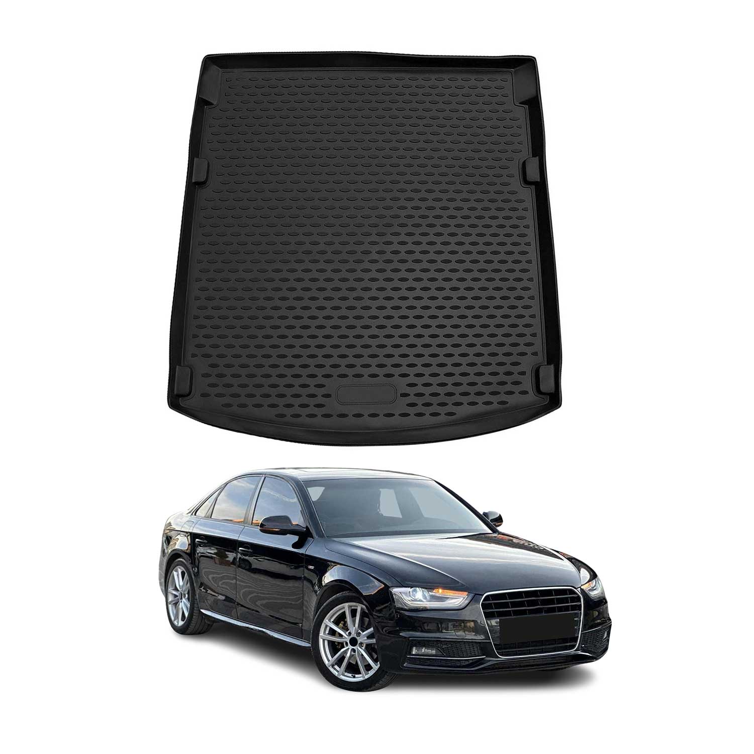 Kofferraummatte Kofferraumwanne für Audi A4 Limousine 8K2 B8 2008-2015 Gummi
