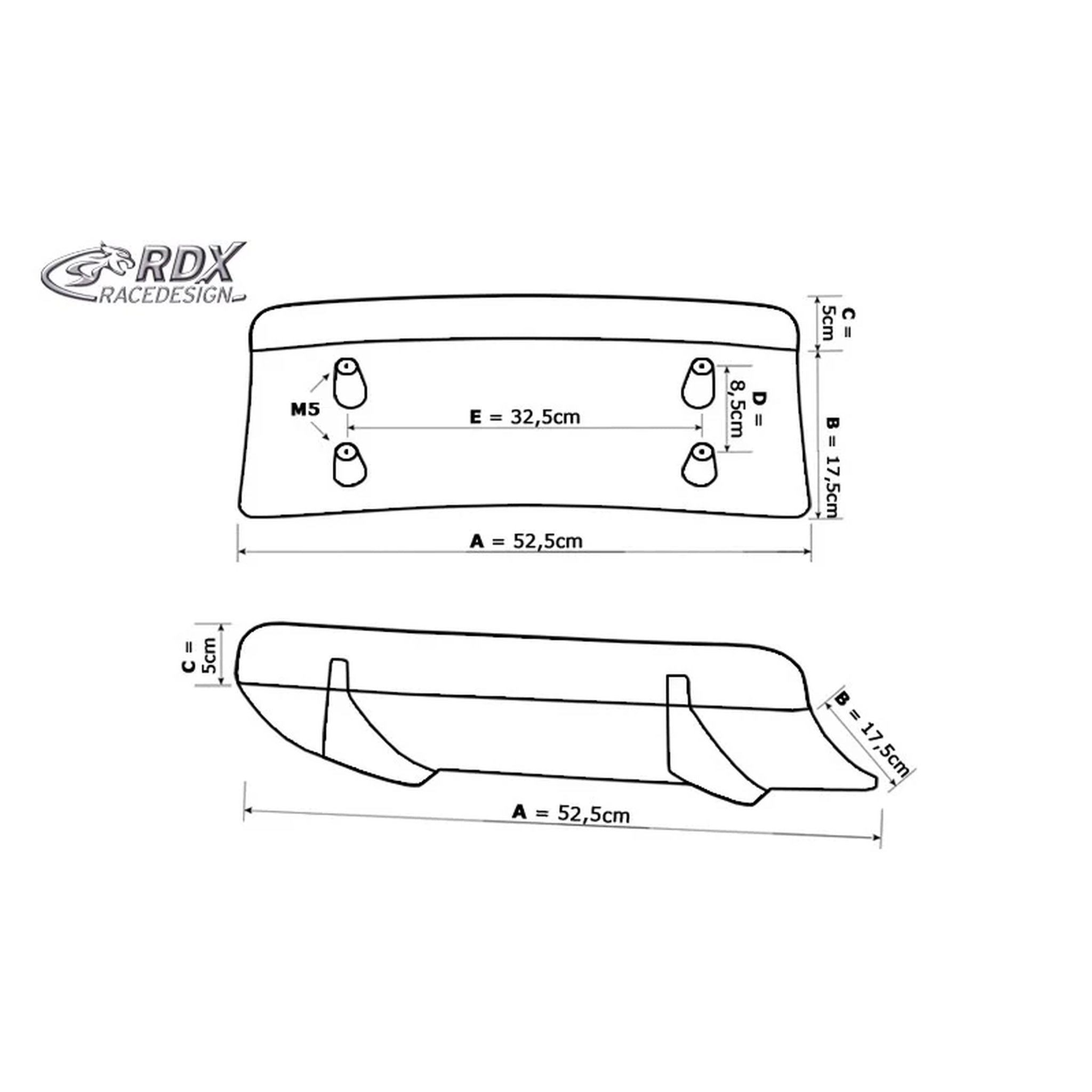 RDX Heckschürzenansatz Diffuser U-Diff für Kia Sportage SL 2010-2015