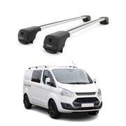 Dachträger Grundträger für Ford Transit Custom I 2012-2023 Aluminium Grau 2tlg