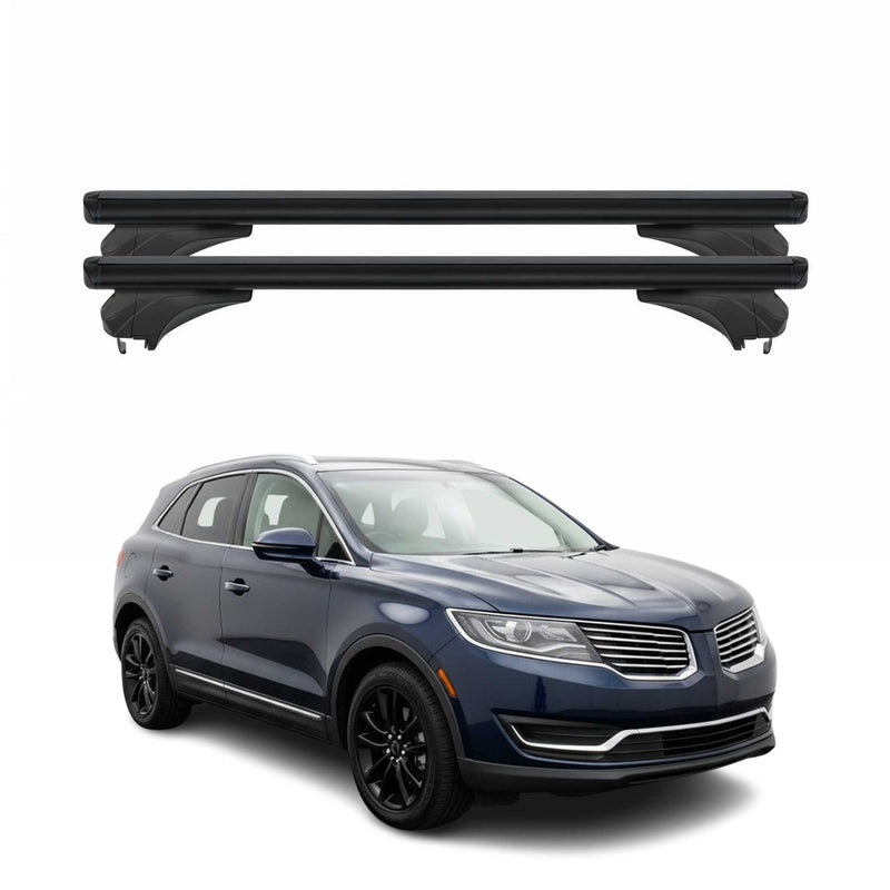 Menabo Dachträger Grundtäger für Lincoln MK-X II 2016-2018 Aluminium Schwarz 2x
