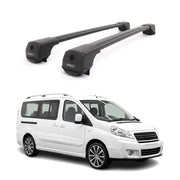 Dachträger Grundträger für Fiat Scudo 2007-2016 Aluminium 75kg Schwarz 2tlg