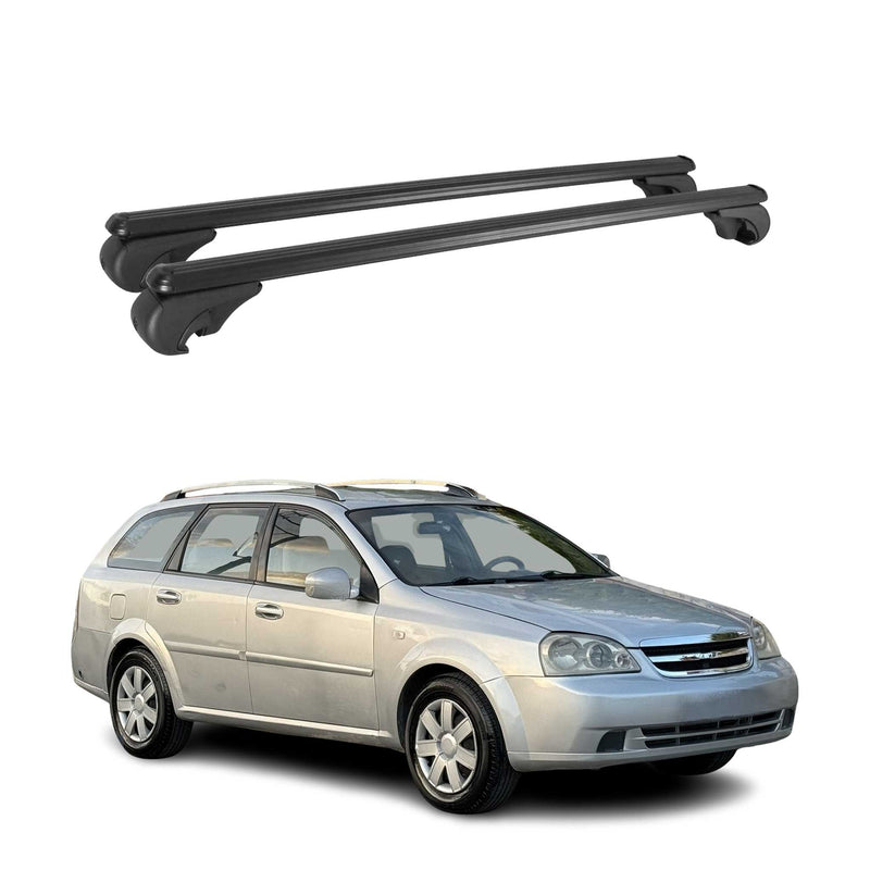 Dachträger für Chevrolet Lacetti Kombi 2004-2011 Gepäckträger Alu Schwarz 2x
