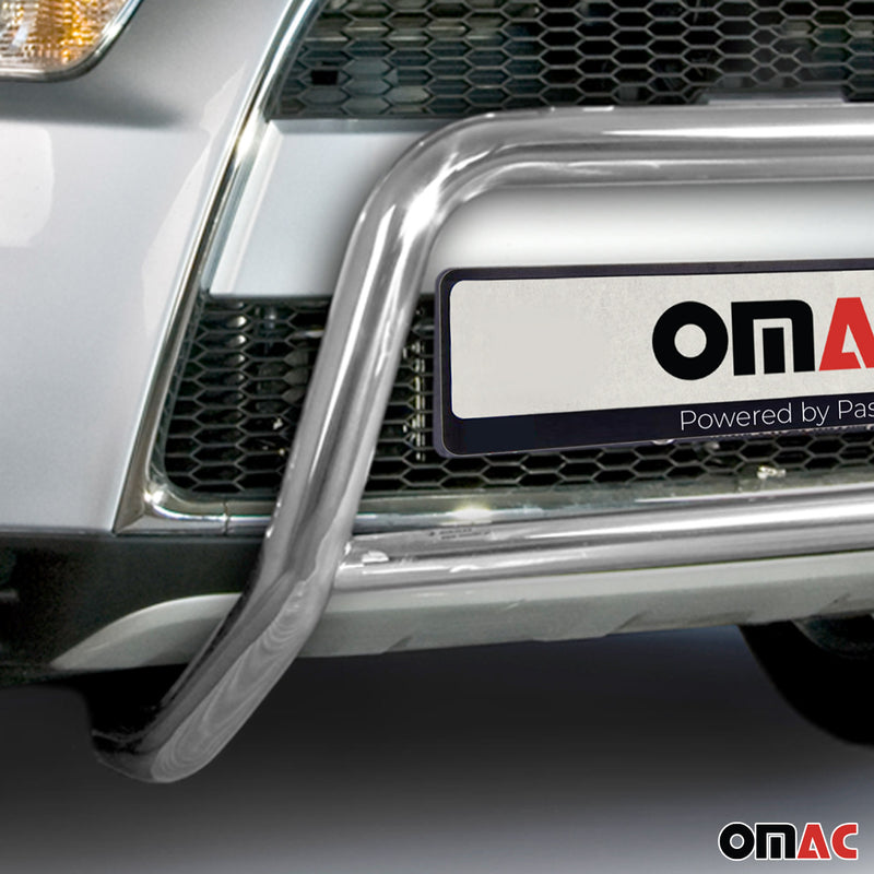 Frontbügel Frontschutzbügel fürsubishi Outlander 2010-2012 ABE Stahl Silber