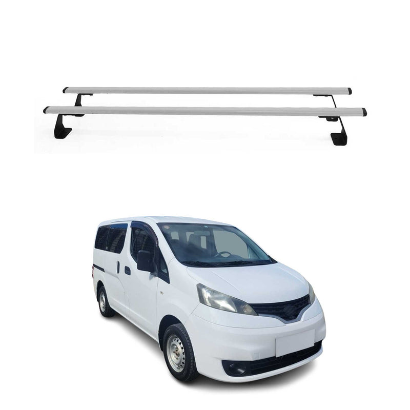 Dachträger Grundtäger für Nissan NV200 2009-2021 75kg Stahl Silber 2 tlg