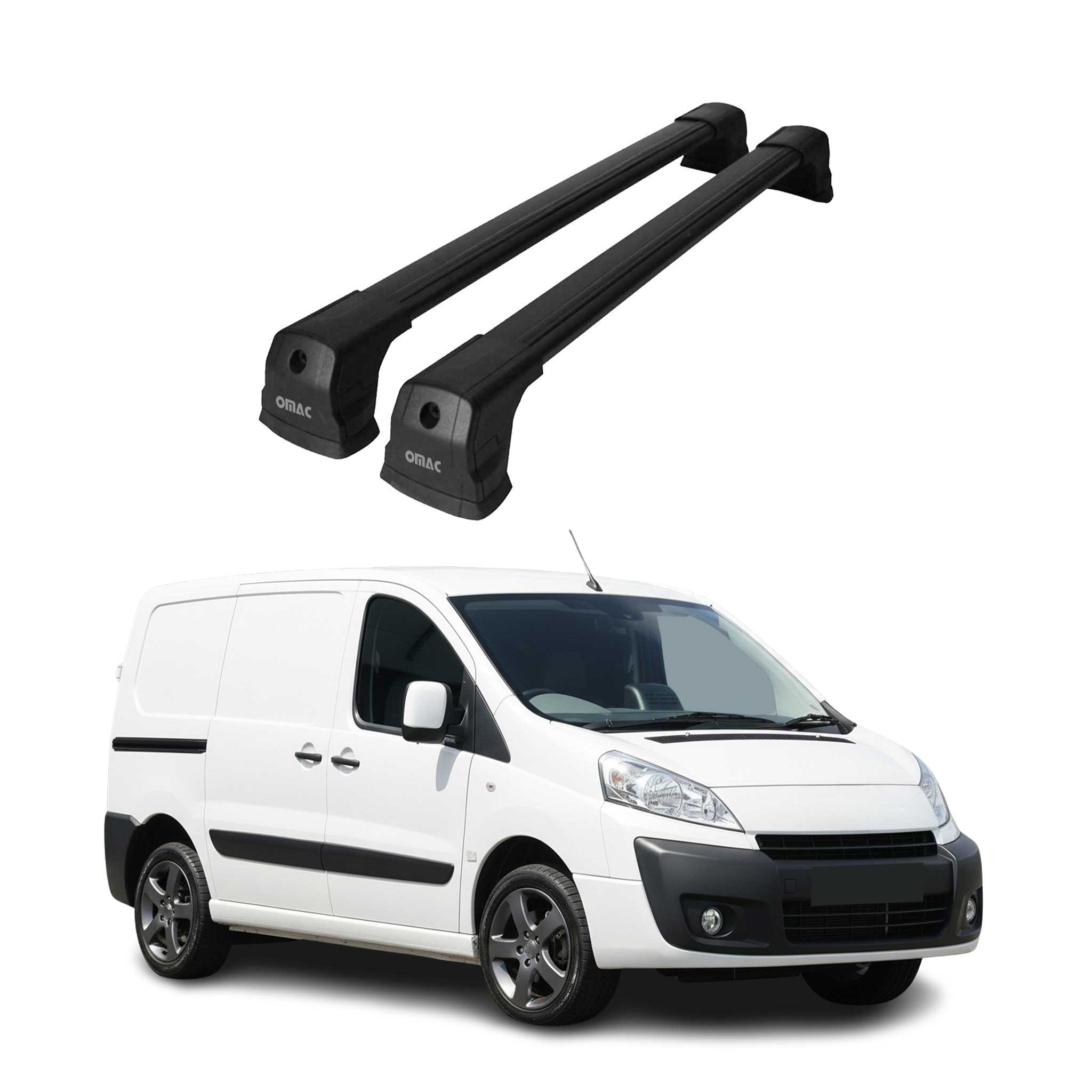 Dachträger Grundträger für Toyota ProAce I 2013-2016 75kg Aluminium Schwarz 2tlg