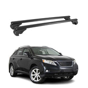 Dachträger für Lexus RX 350 450 MK 2009-2015 Gepäckträger Aluminium Schwarz 2x