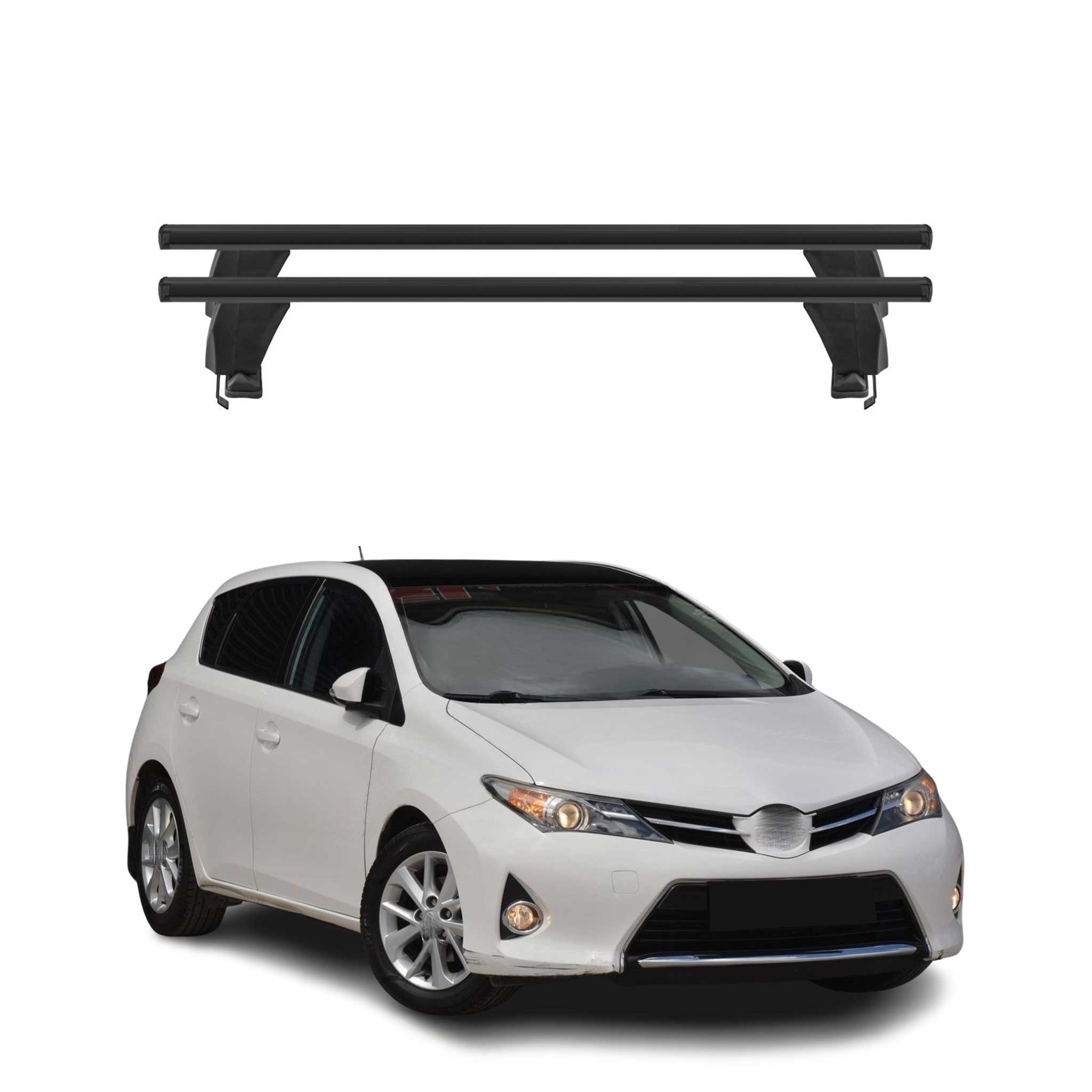 Menabo Dachträger Grundtäger für Toyota Auris mk2 2012-2018 50kg Alu Schwarz 2x
