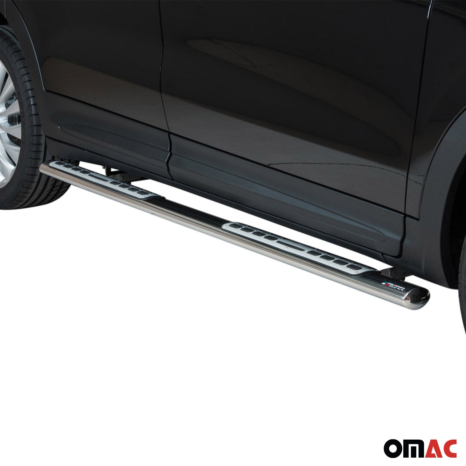 Edelstahl Seitenschweller Schwellerrohre für Fiat 500X Typ 334 2015-2024 Silber