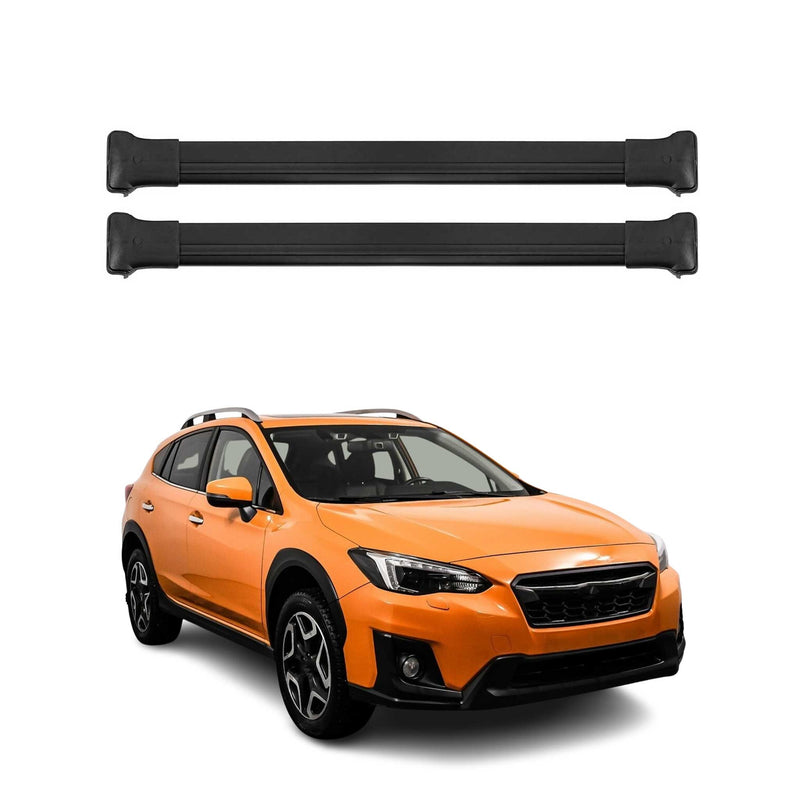 Dachträger Grundtäger für Subaru XV mk1 2012-2017 75kg Aluminium Schwarz 2tlg