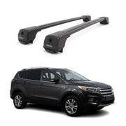 Dachträger Grundträger für Ford Kuga II 2012-2019 Aluminium 75kg Schwarz 2tlg