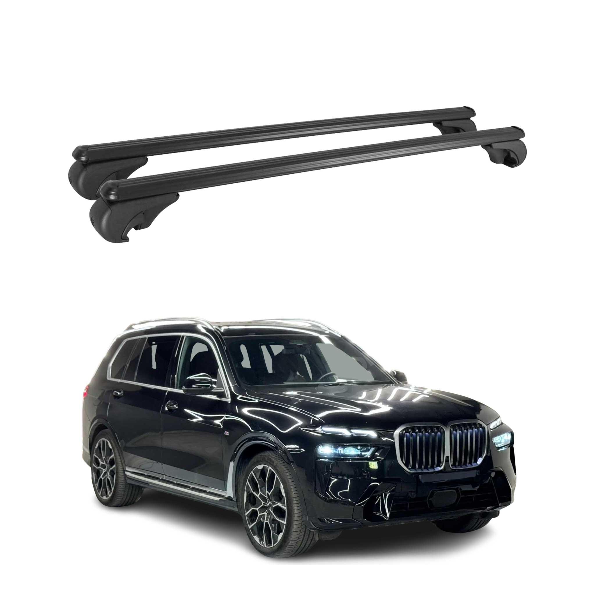 Dachträger für BMW X7 G07 2018-2026 Gepäckträger Grundträger Alu Schwarz 2x