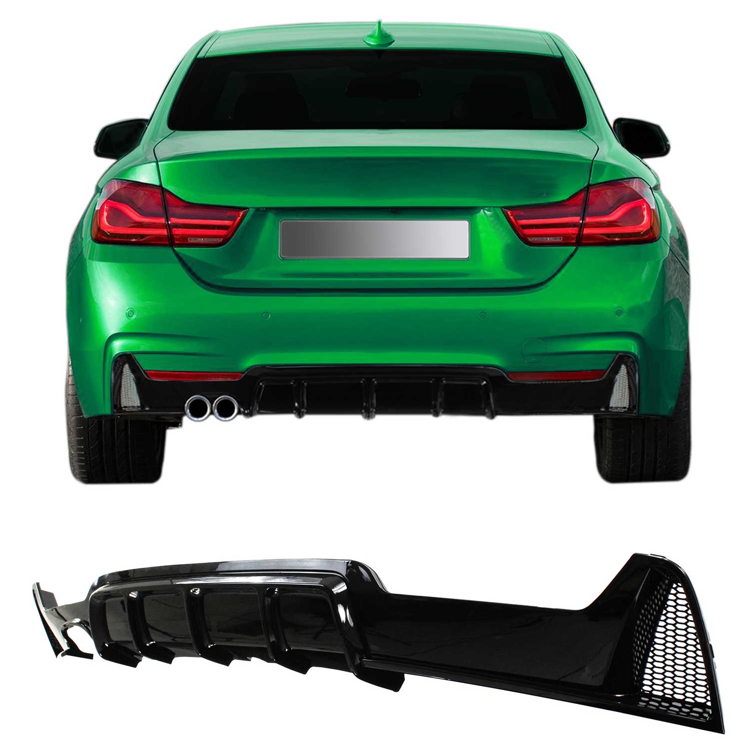 JOM Heckdiffusor Spoilerlippe für BMW 4er F32 F36 Bj 2013-2020 schwarz glänzend