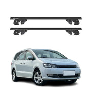 Dachträger Grundtäger für VW Sharan II 2010-2023 Aluminium 90kg TÜV Schwarz 2tlg