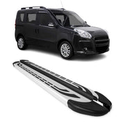 Trittbretter Seitenschweller für Fiat Doblo L1 Kurzer 2010-2020 Alu Grau