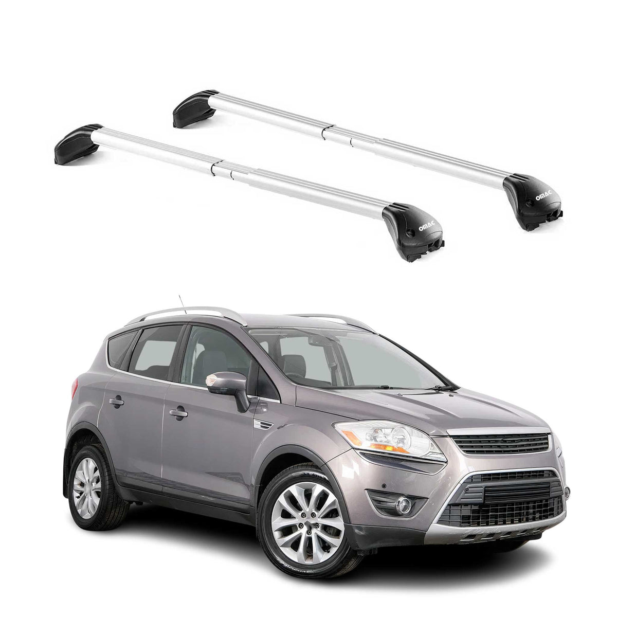 Dachträger Grundtäger für Ford Kuga I 2008-2012 100kg Aluminium Silber 2x ABE