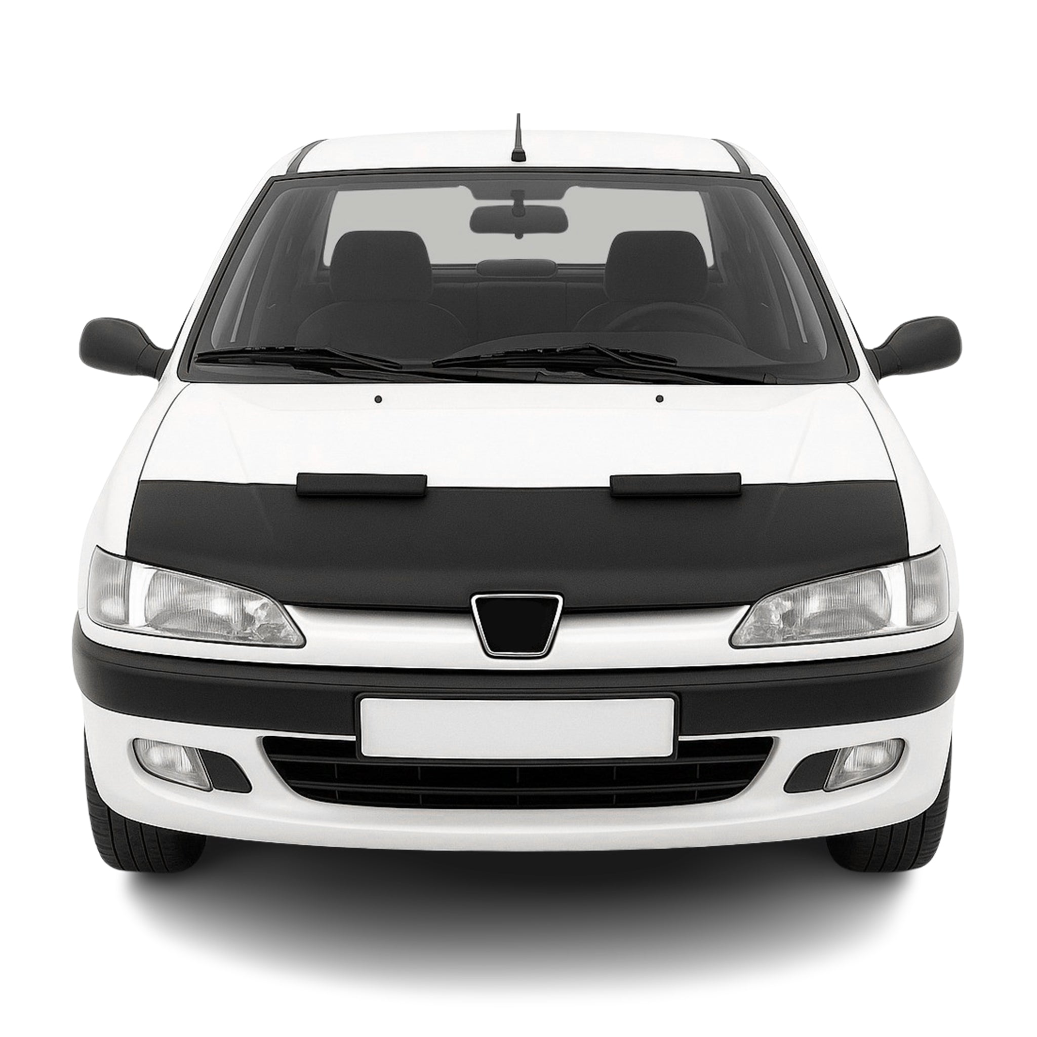Haubenbra Steinschlagschutz Bonnet Bra für Peugeot 306 1993-2001 Schwarz Halb