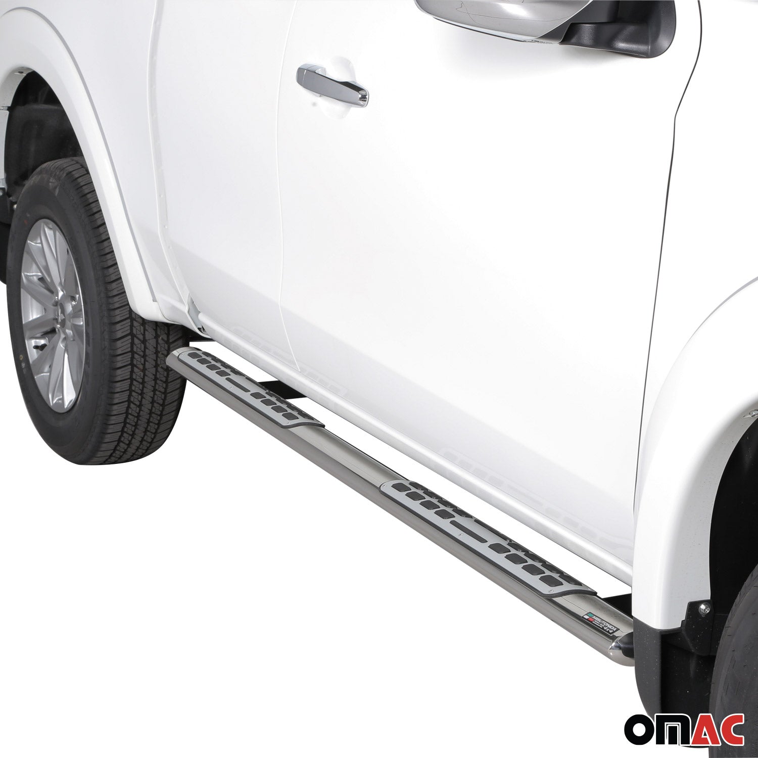 Stahl Seitenschweller Schwellerrohre für Mitsubishi L200 Club Cab 2015-2026 Grau