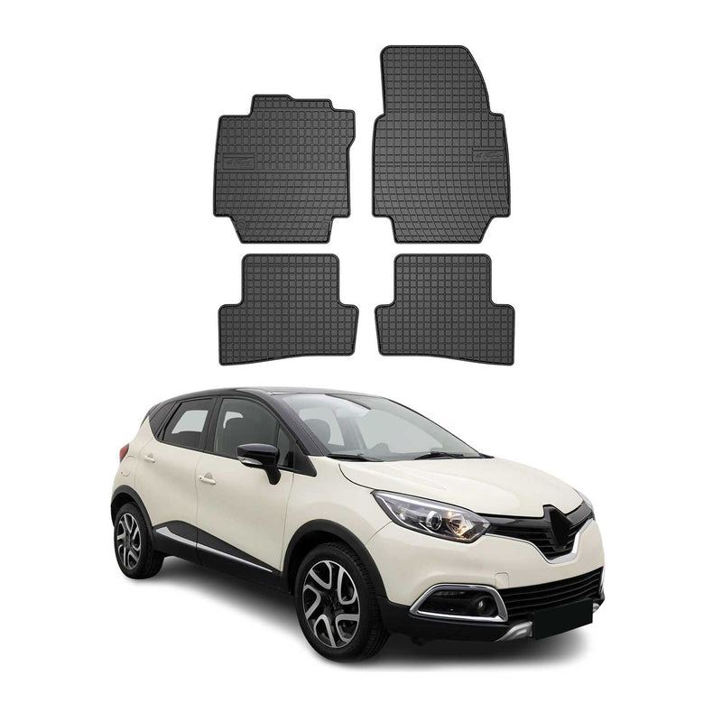 OMAC Gummi Fußmatten für Renault Captur 2013-2019 Automatten Gummi Schwarz 4tlg