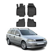 OMAC Gummi Fußmatten für Opel Astra G Caravan 1998-2009 Premium Gummi Schwarz 4x