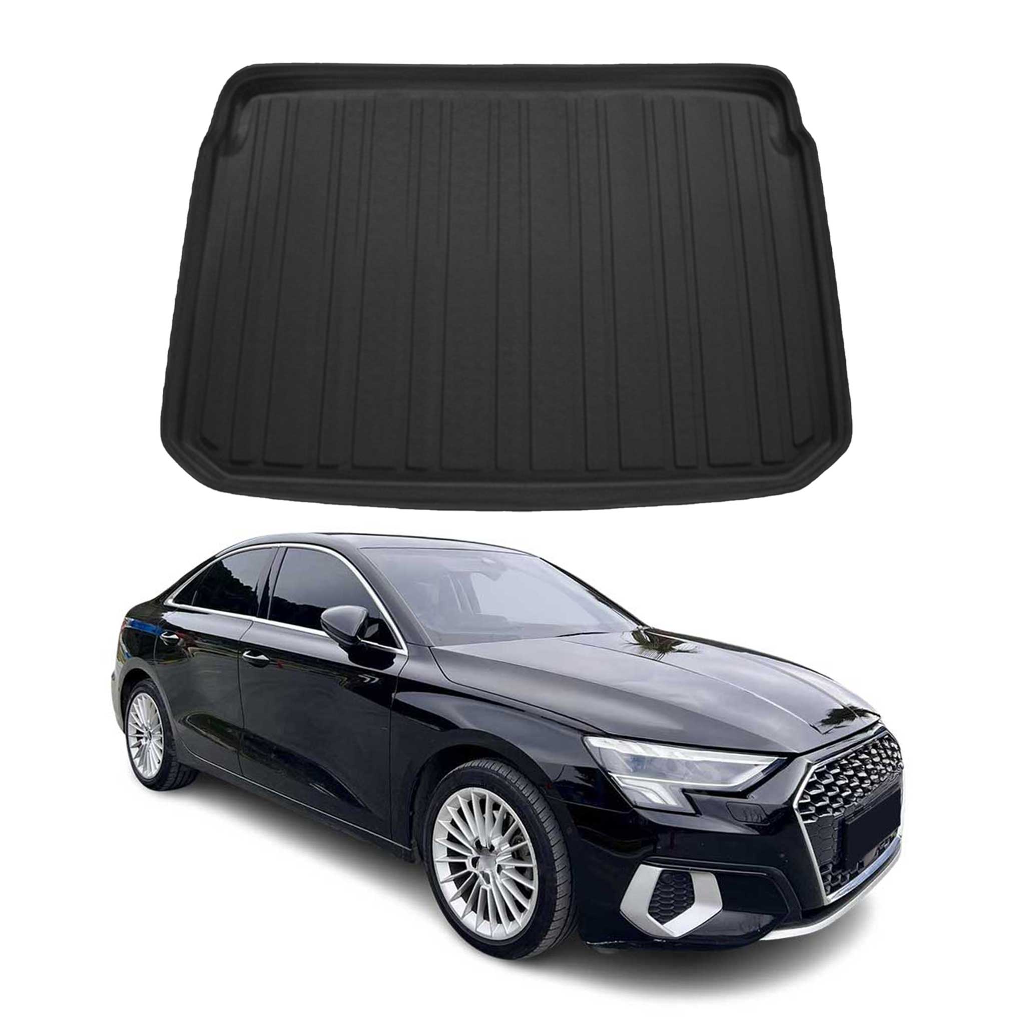 Kofferraumwanne Laderaumwanne für Audi A3 8Y Sportback 2020-2026 Untere Gummi
