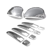 Spiegelkappen Türgriff Blende Satz für VW Tiguan 2007-2016 Edelstahl Chrom