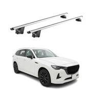 Dachträger Grundtäger für Mazda CX-80 2024-2026 100kg Aluminium Silber 2tlg ABE