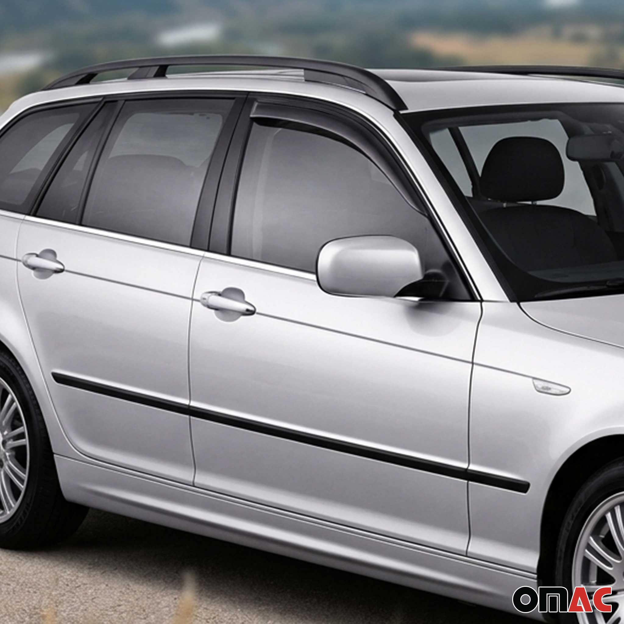 Windabweiser Regenabweiser für BMW 3er E46 1999-2007 Touring Dunkel Acryl 2tlg