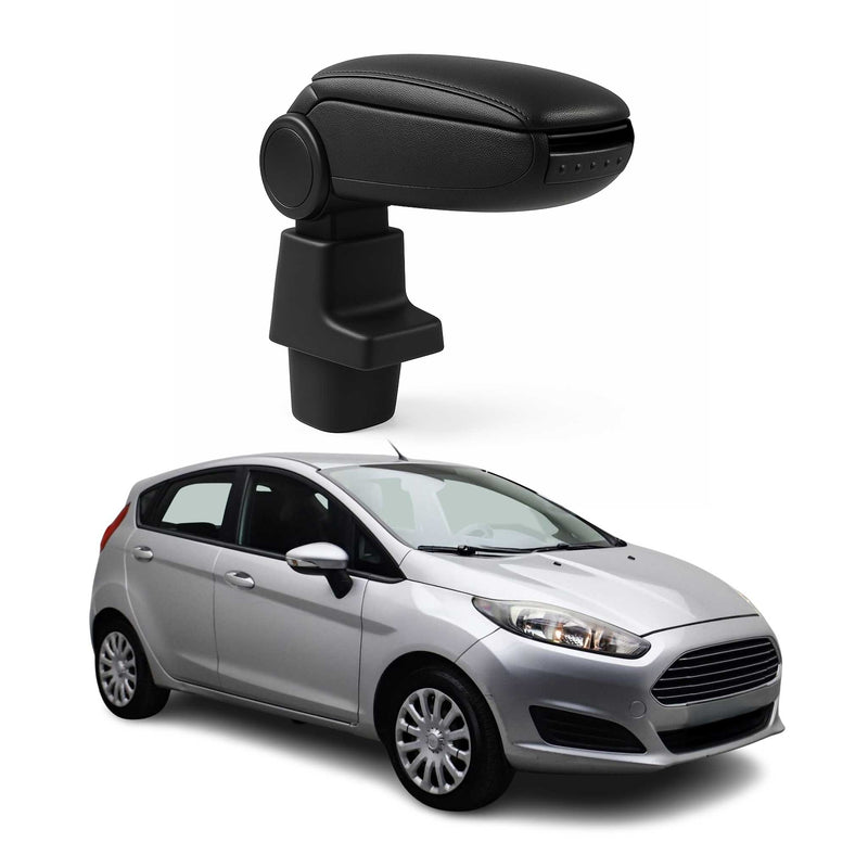 Mittelarmlehne Armlehne für Ford Fiesta 6 2008-2017 PU-Leder ABS Schwarz