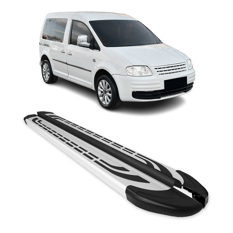 Trittbretter Seitenschweller Seitenbretter für VW Caddy 2004-2015 L1 Kurzer Grau